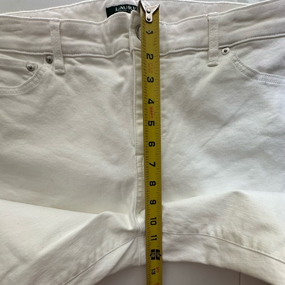 Lauren Ralph Lauren Women's Size 14 Jeans White Cotton Elastane Straight Denim - Picture 6 of 10